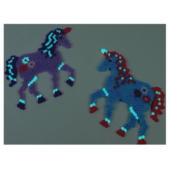 New in Box SES Iron on Beads Set-Unicorn Fantasy Horse 1200 Pcs For Age 5+ - Picture 4 of 16